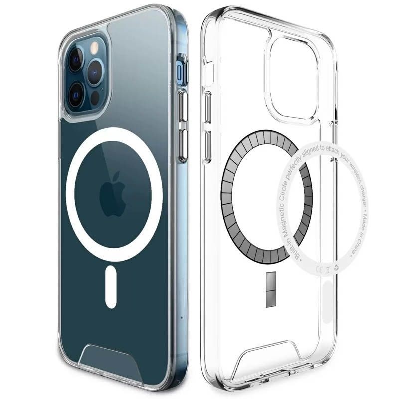 Чохол TPU Space Case with Magnetic Fit для Apple iPhone 11 Pro Max (6.5") (Прозорий)