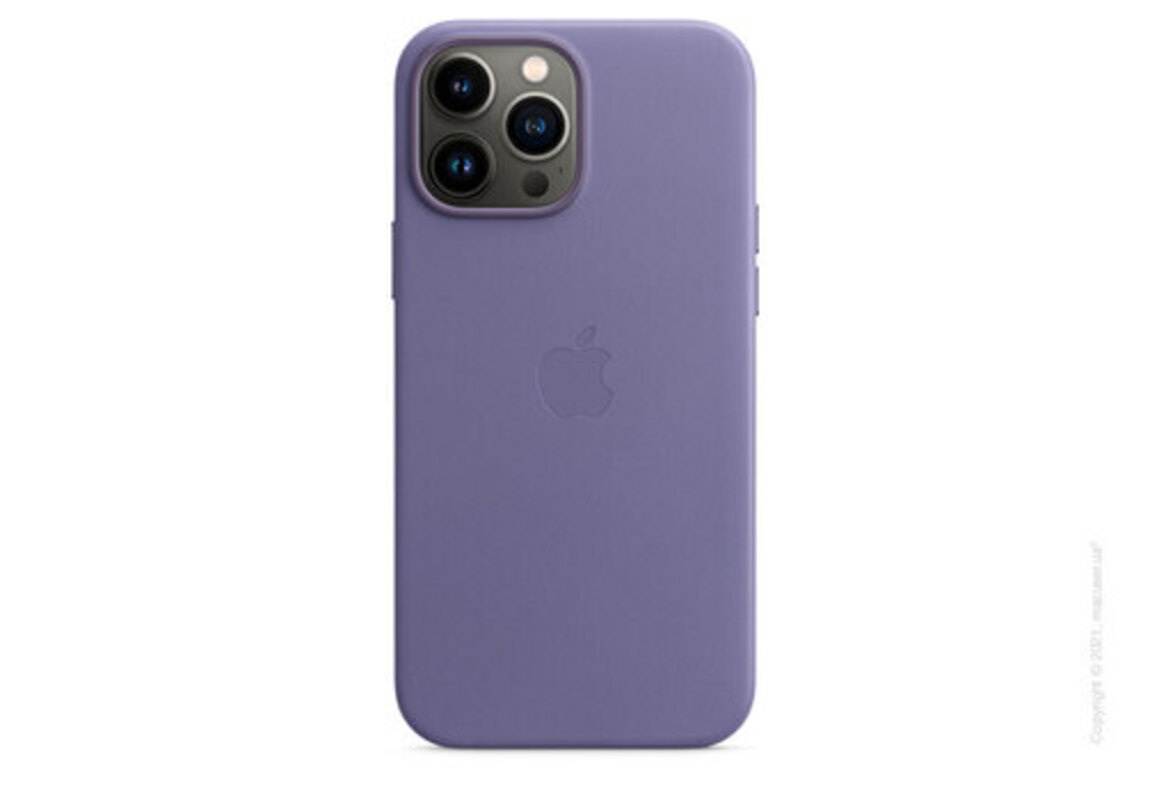 Чохол Leather Case with MagSafe для 13 Pro Max Wisteria + стекло в подарок!