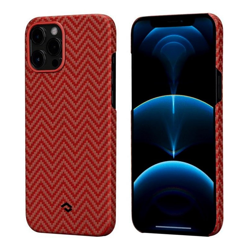 Чохол Pitaka MagEZ Case Herringbone Red/Orange for iPhone 12 Pro - KI1207P