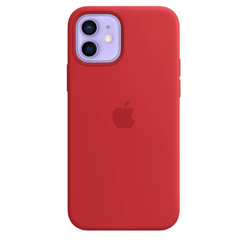 Чехол  silicone Case with magsafe  iphone 12/12Pro (Product) Red