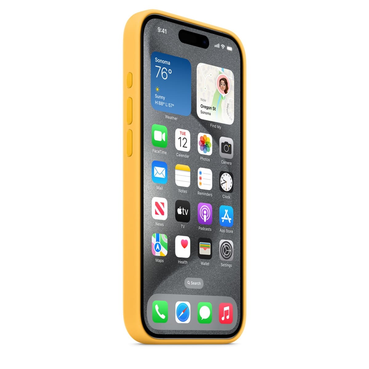 Чохол Silicone Case with MagSafe iPhone 15 Pro Sunshine - фото 2