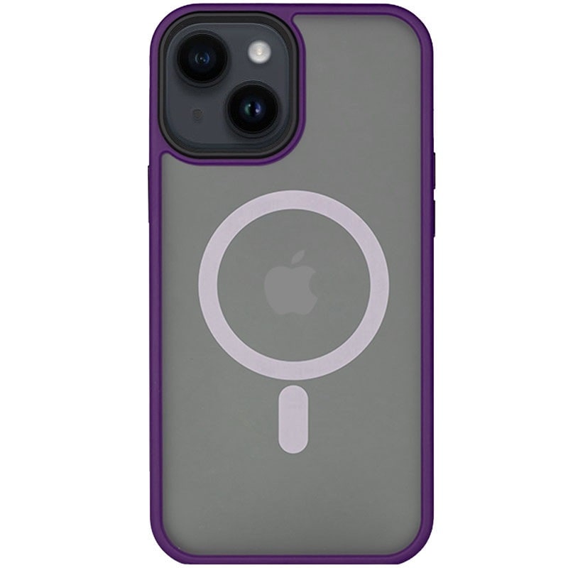 Чохол TPU+PC Metal Buttons with MagSafe 14 (6.1") - purple