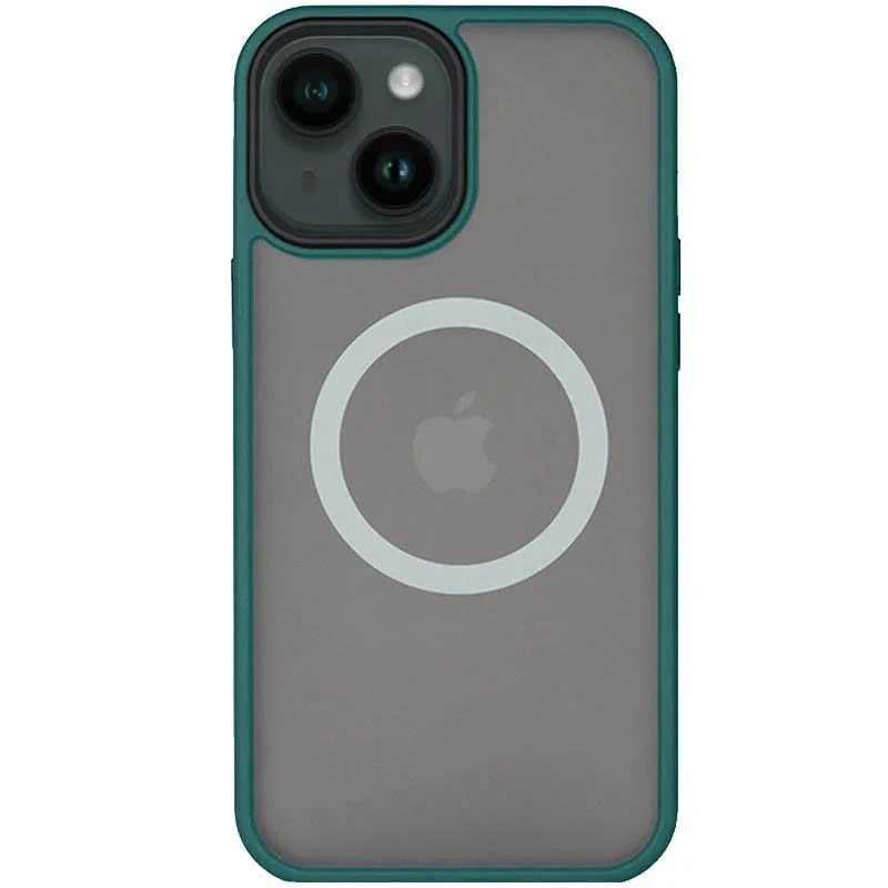Чохол TPU+PC Metal Buttons with MagSafe iPhone 13 (6.1") - green
