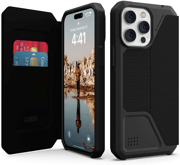 Чохол UAG для Apple iPhone 14 Pro Metropolis, Kevlar Black (114046113940)