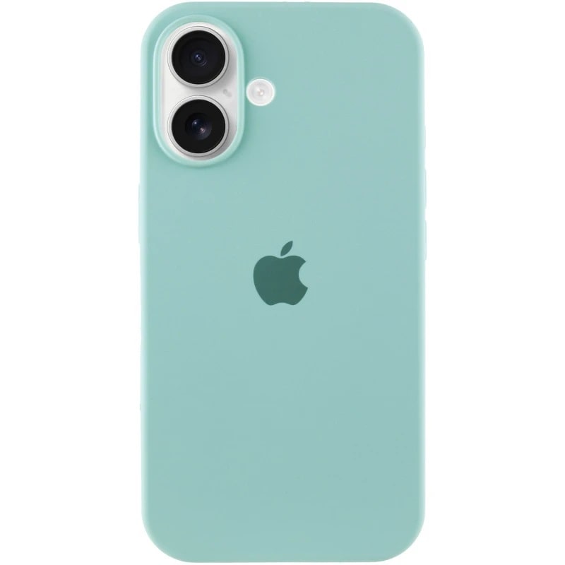 Чехол Silicone Case Full Protective (AA) для Apple iPhone 16 Plus (6.7") (Бирюзовый/Beryl) + стекло в подарок