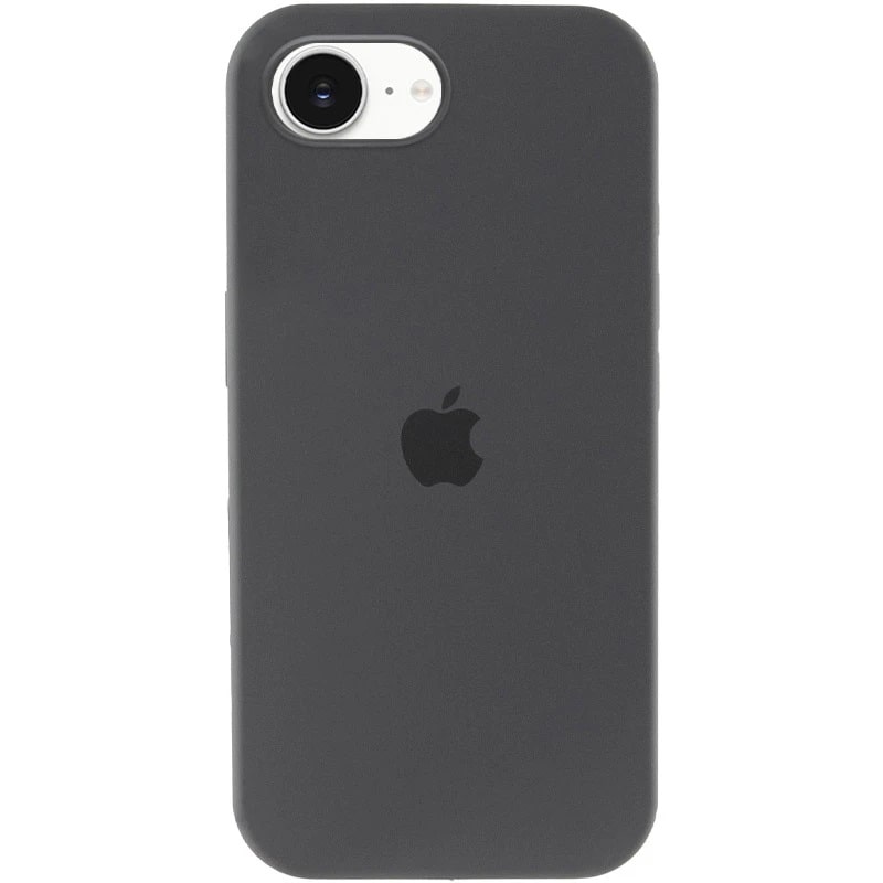 Чохол Silicone Case Full Protective (AA) для Apple iPhone 16e (6.1") (Сірий / Dark Gray) + скло в подарунок