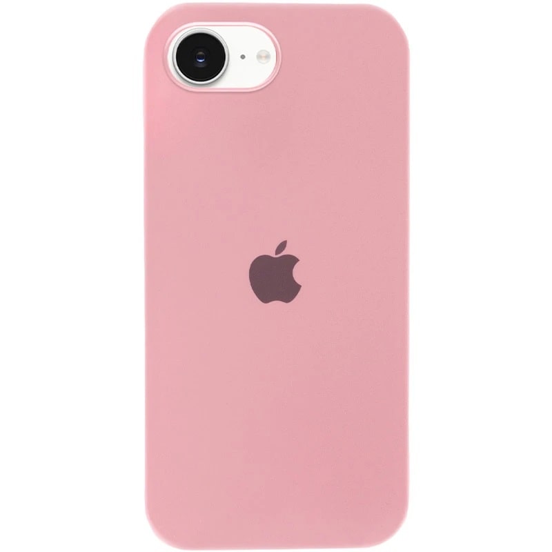 Чохол Silicone Case Full Protective (AA) для Apple iPhone 16e (6.1") (Рожевий / Light pink) + скло в подарунок