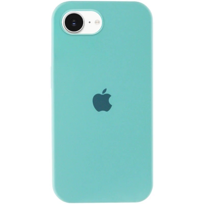 Чехол Silicone Case Full Protective (AA) для Apple iPhone 16e (6.1") (Бирюзовый/Marine Green) + стекло в подарок