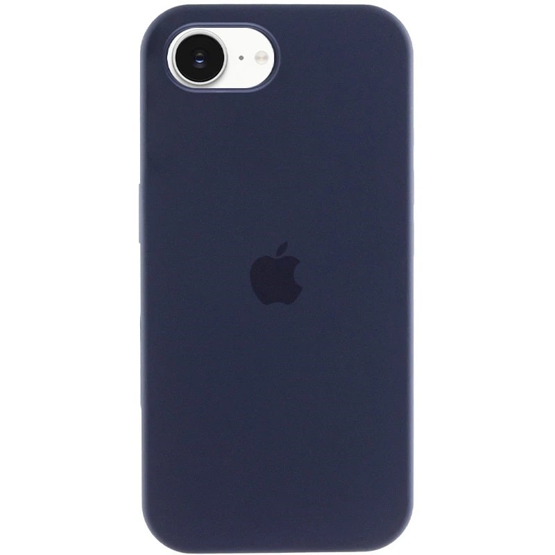 Чохол Silicone Case Full Protective (AA) для Apple iPhone 16e (6.1") (Темно-синій / Midnight blue) + скло в подарунок