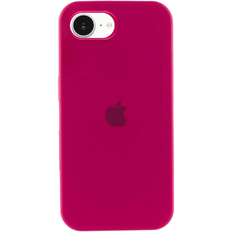 Чохол Silicone Case Full Protective (AA) для Apple iPhone 16e (6.1") (Червоний / Rose Red) + скло в подарунок