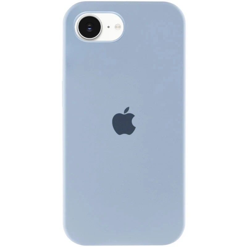 Чехол Silicone Case Full Protective (AA) для Apple iPhone 16e (6.1") (Голубой/Sweet Blue) + стекло в подарок