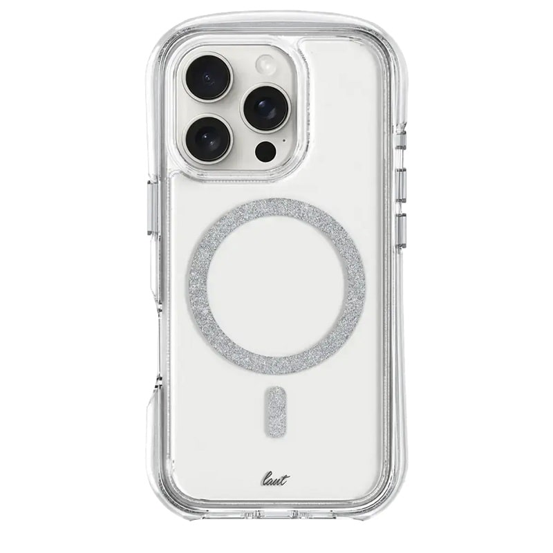 Чохол LAUT AERO SPARKLE case with MagSafe for iPhone 16 Pro Max - Crystal-silver (L_IP24D_AS_SL)