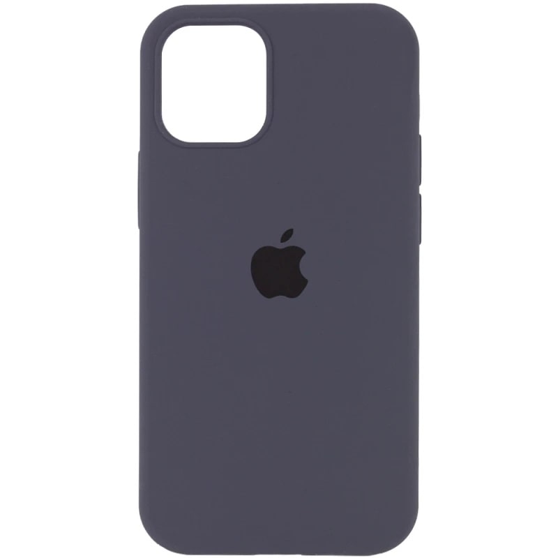 Чехол Silicone Case Full Protective (AA) для Apple iPhone 16 Pro (6.3") (Серый/Dark Gray) + стекло в подарок