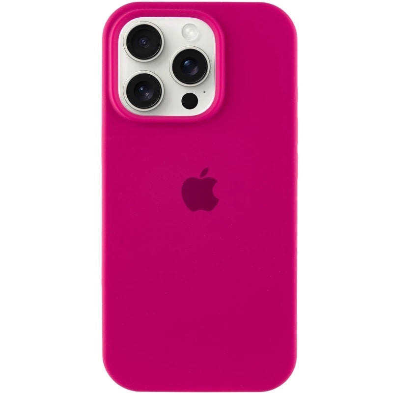 Чехол Silicone Case Full Protective (AA) для Apple iPhone 16 Pro (6.3") (Красный/Rose Red) + стекло в подарок