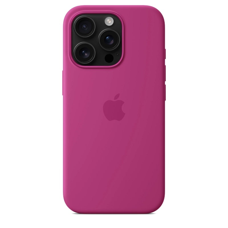 Чохол Silicone Case with MagSafe + Button iPhone 16 Pro Max Fuchsia copi