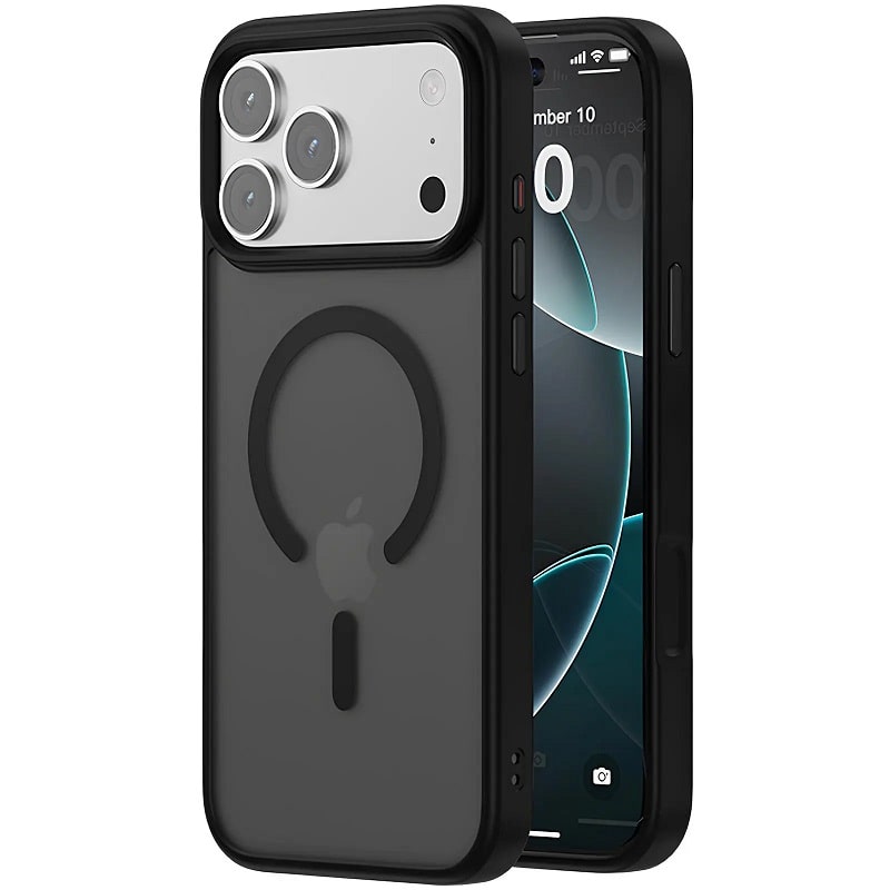 Чохол TPU+PC Metal Buttons with MagSafe iPhone 17 Pro Max (6.9") (Чорний / Black)