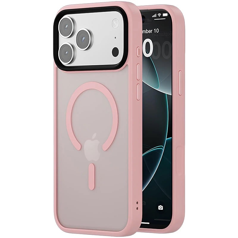 Чохол TPU+PC Metal Buttons with MagSafe iPhone 17 Pro Max (6.9") (Рожевий / Pink)