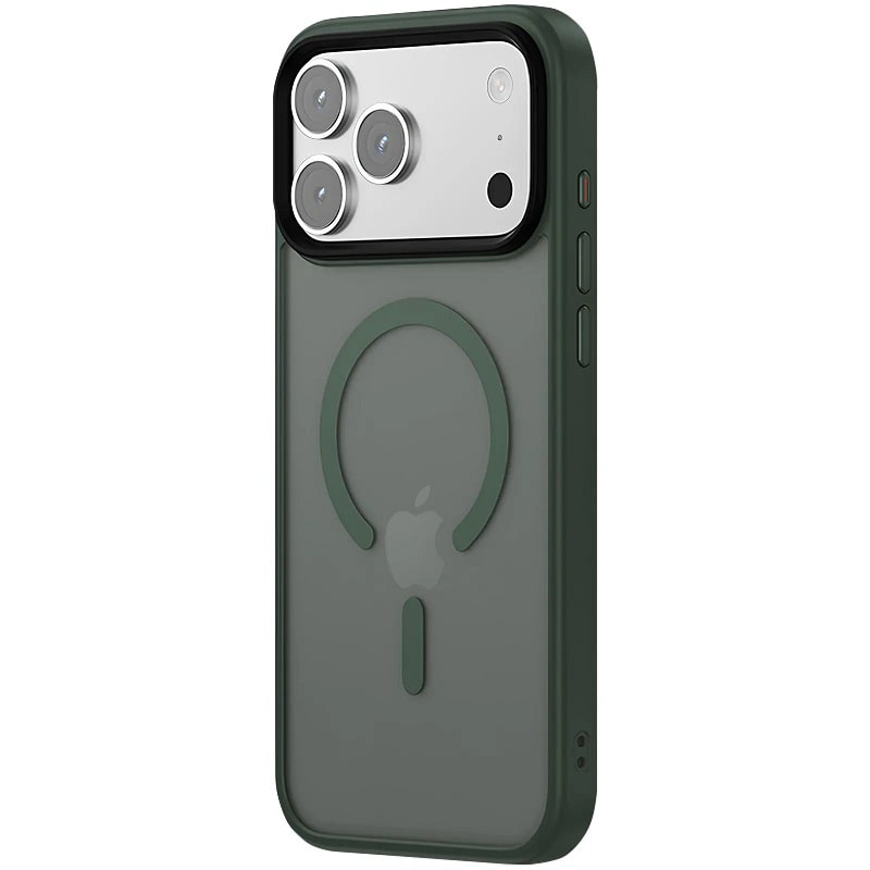 Чохол TPU+PC Metal Buttons with MagSafe iPhone 17 Pro Max (6.9") (Зелений / Dark Green) - фото 1 Чохол TPU+PC Metal Buttons with MagSafe iPhone 17 Pro Max (6.9") (Зелений / Dark Green) - фото 1