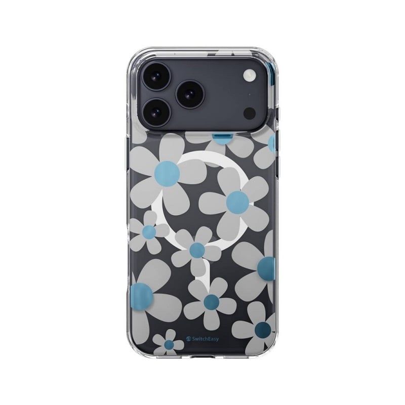 Чохол SwitchEasy Fleur M 3D Pattern Case with MagSafe for iPhone 17 Pro, Blue Grey