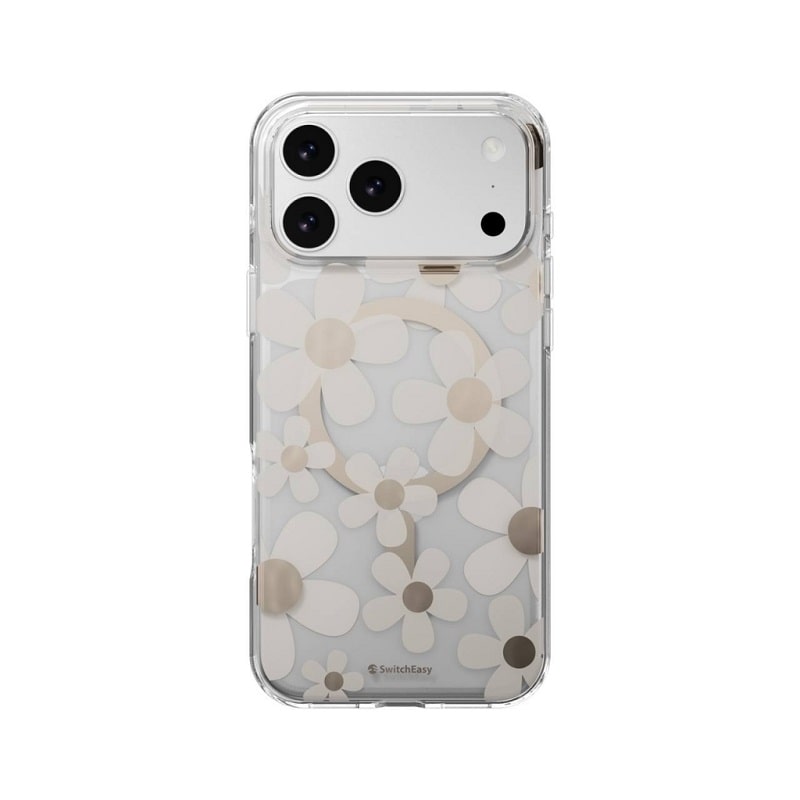 Чохол SwitchEasy Fleur M 3D Pattern Case with MagSafe for iPhone 17 Pro Max, Golden Grey