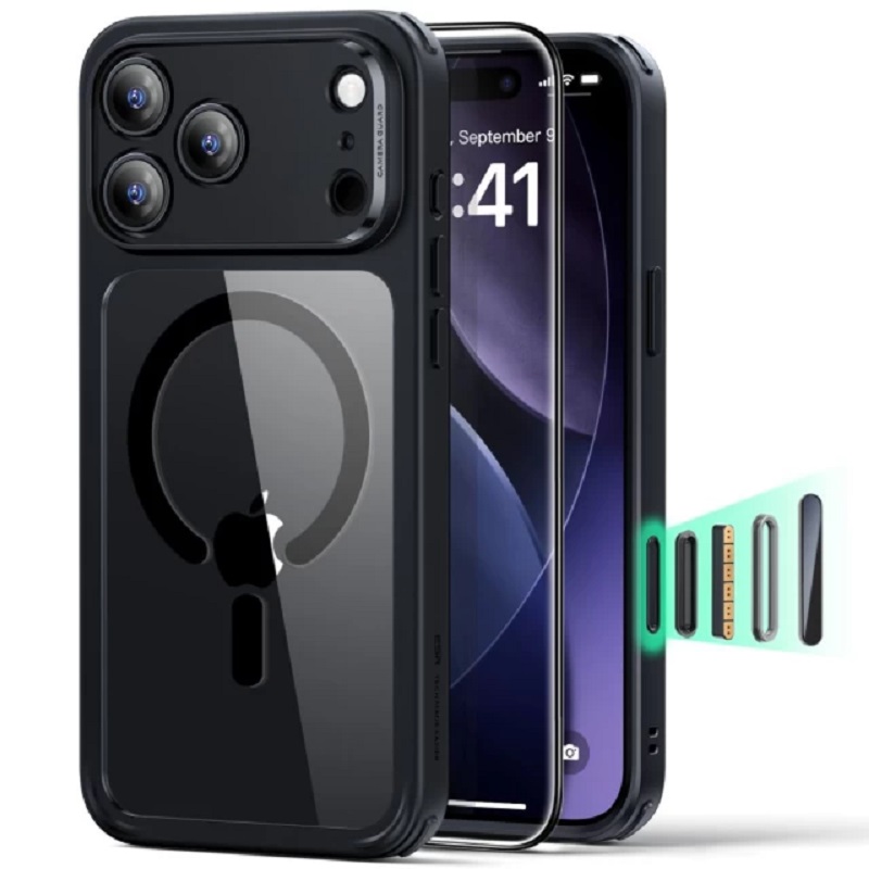 Чехол + стекло ESR для iPhone 17 Pro - Classic Hybrid MagSafe + Glass, Clear/ Black (289082)