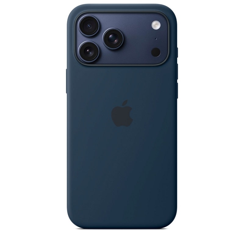 Чехол Silicone Case with MagSafe + Button iPhone 17 Pro Max Midnight