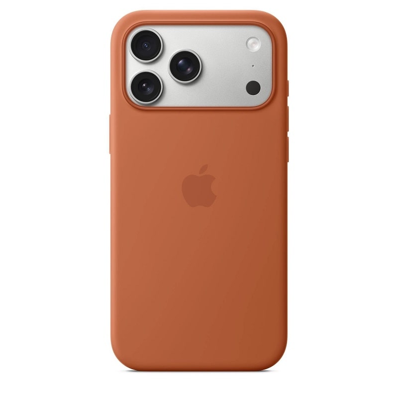 Чохол Silicone Case with MagSafe + Button iPhone 17 Pro Terra Cotta