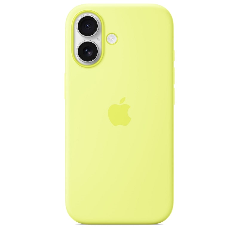 Чохол Silicone Case with MagSafe + Button iPhone 17 Neon yellow