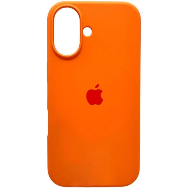 Чехол Silicone Case with MagSafe + Button iPhone 17 Orange