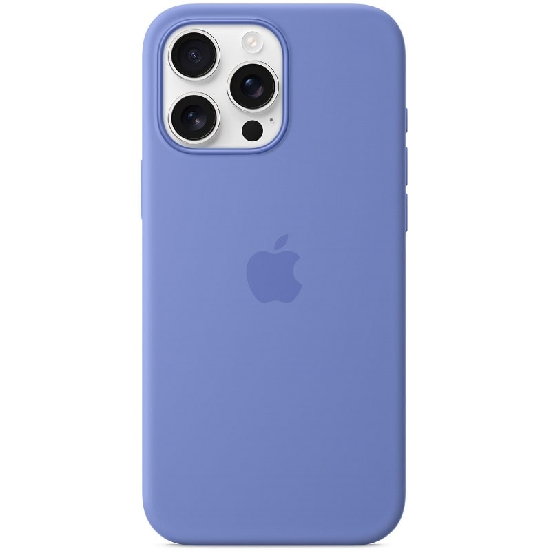 Чехол Silicone Case with MagSafe + Button iPhone 16 Pro Max Periwinkle