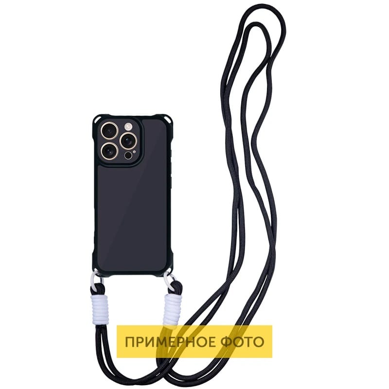 Чохол TPU CrossBody with straps для Apple iPhone 16e (6.1") (Black)