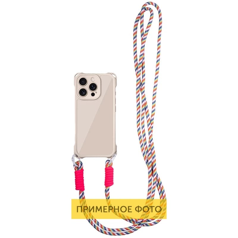 Чохол TPU CrossBody with straps для Apple iPhone 16e (6.1") (Antique White)