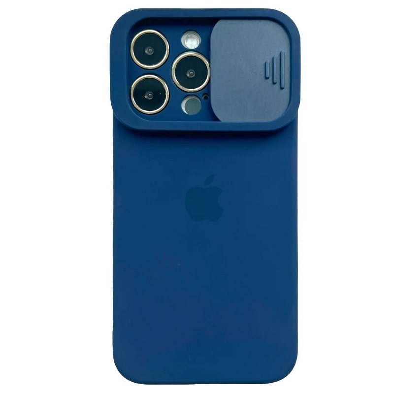 Чохол Silicone with Logo Hide Camera (iPhone 13 Pro, Cobalt Blue)
