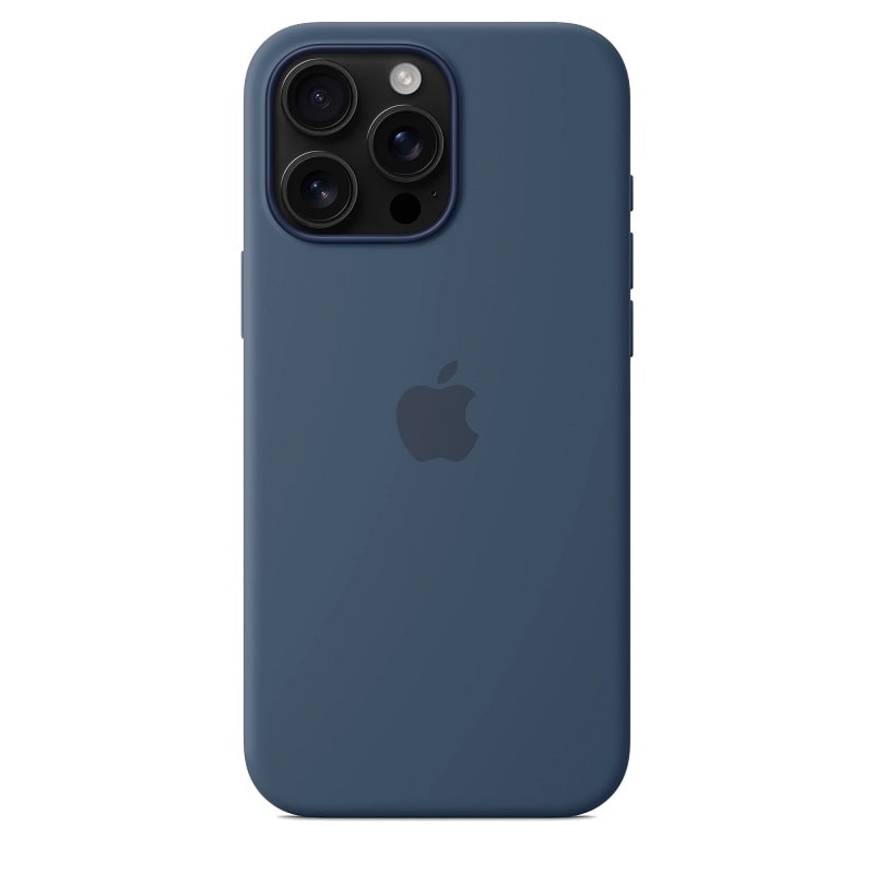 Чехол Silicone Case with MagSafe + Button iPhone 16 Pro Max Denim copi