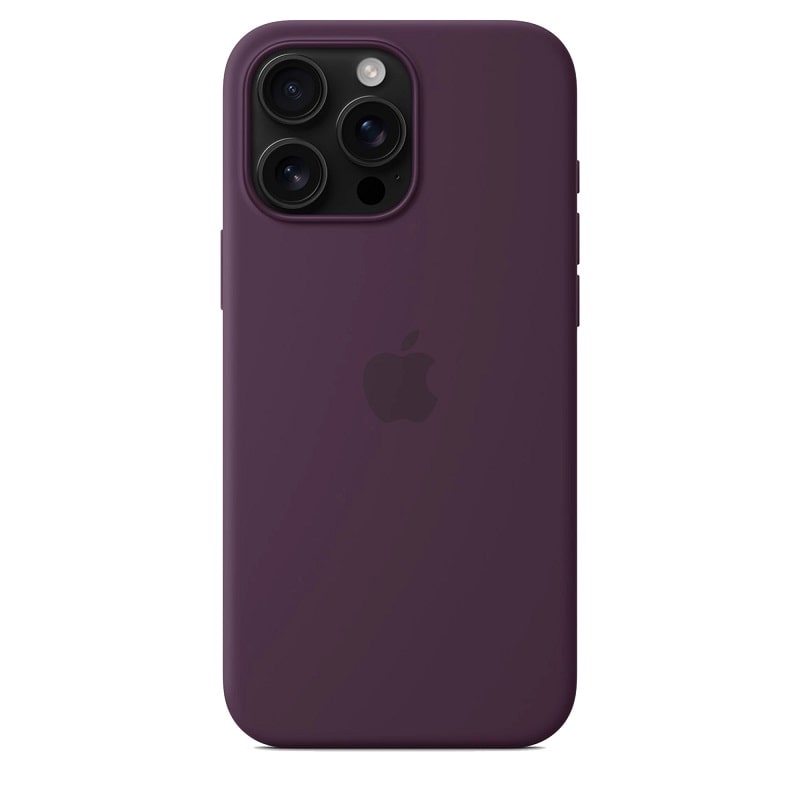Чохол Silicone Case with MagSafe + Button iPhone 16 Pro Max Plum copi