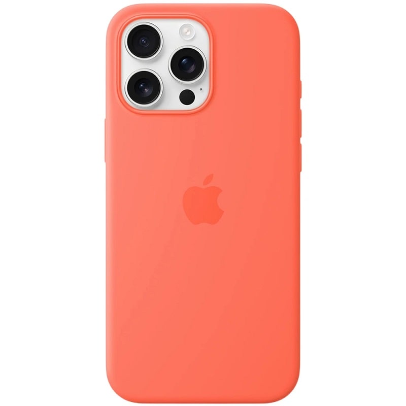 Чохол Silicone Case with MagSafe + Button iPhone 16 Pro Max Tangerine