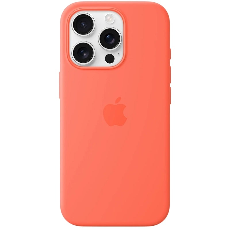 Чохол Silicone Case with MagSafe + Button iPhone 16 Pro Tangerine copi