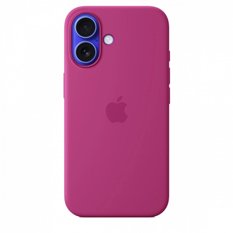 Чохол Silicone Case with MagSafe + Button iPhone 16 Fuchsia copi