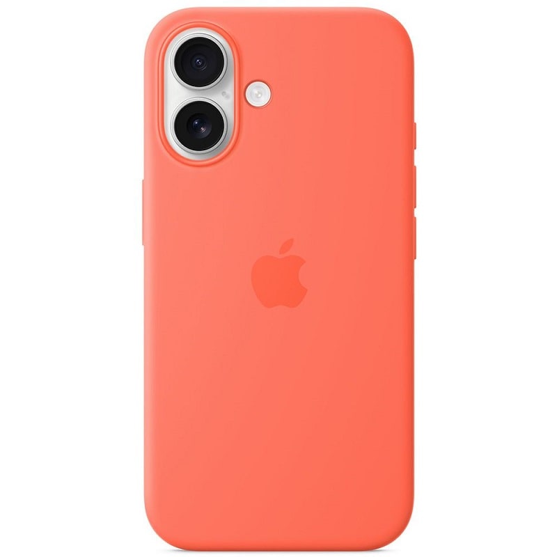 Чохол Silicone Case with MagSafe + Button iPhone 16 Tangerine
