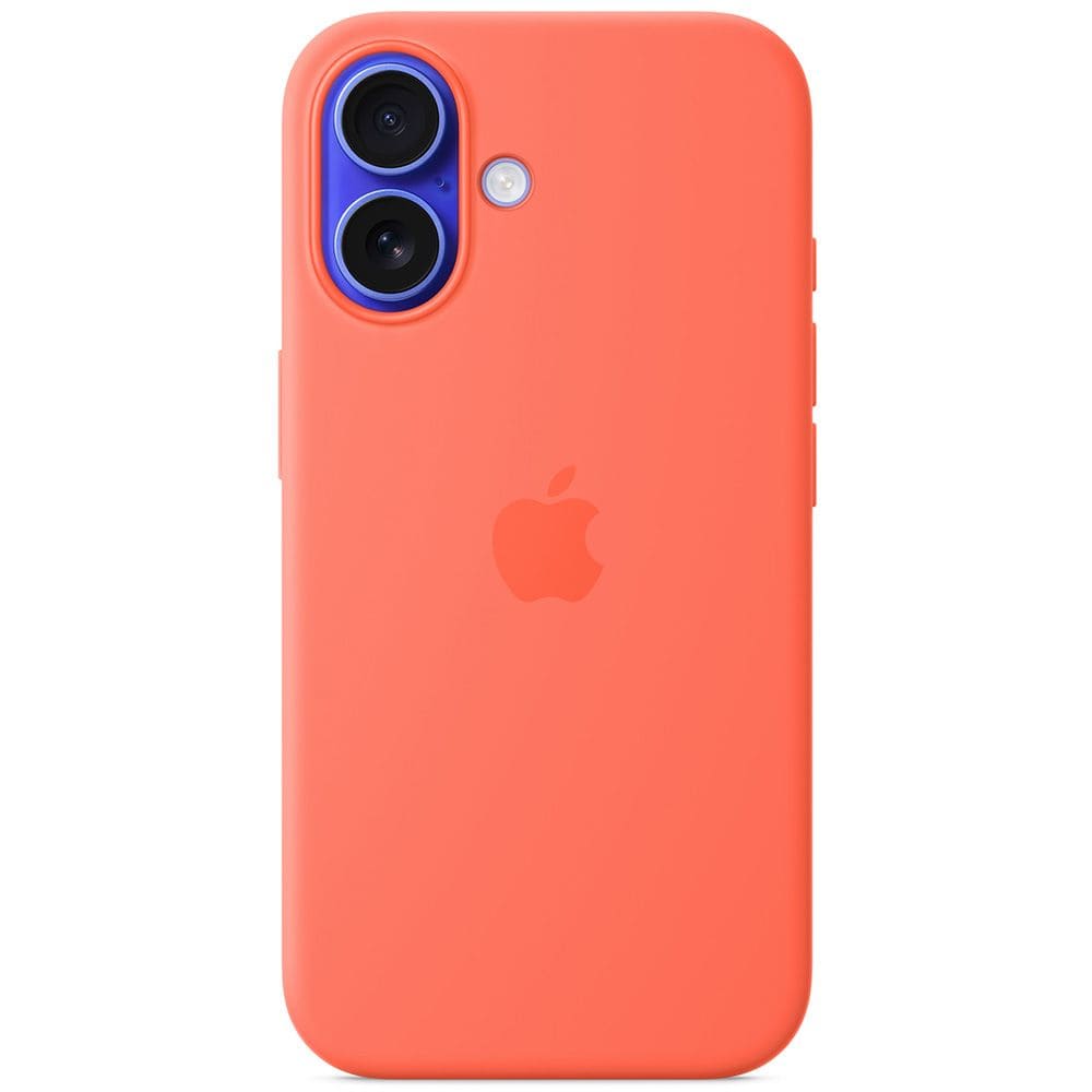 Чохол Silicone Case with MagSafe + Button iPhone 16 Tangerine - фото 1