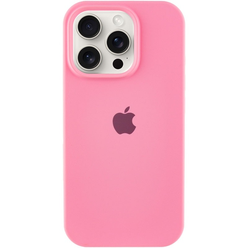 Чехол Silicone Case Open Camera iPhone 15 Pro, #12, Pink