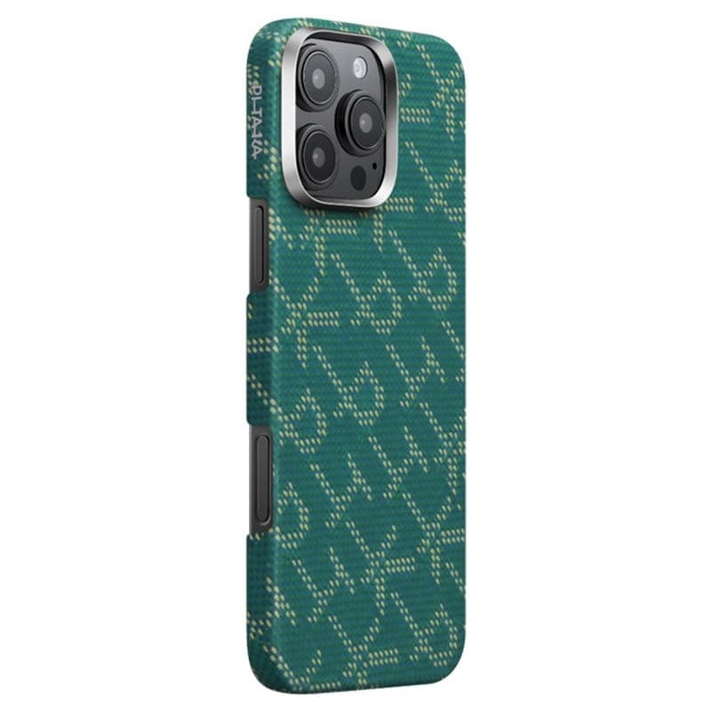 Чохол Pitaka Tactile Woven Case Monogram Green/Gold for iPhone 16 Pro Max (KI1601PTKP) - фото 1