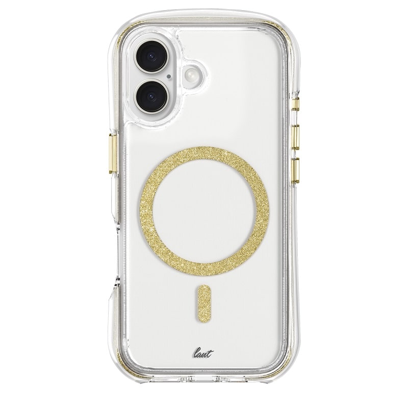 Чохол-накладка LAUT AERO SPARKLE with MagSafe for iPhone 16 Plus Crystal Gold (L_IP24C_AS_GD)