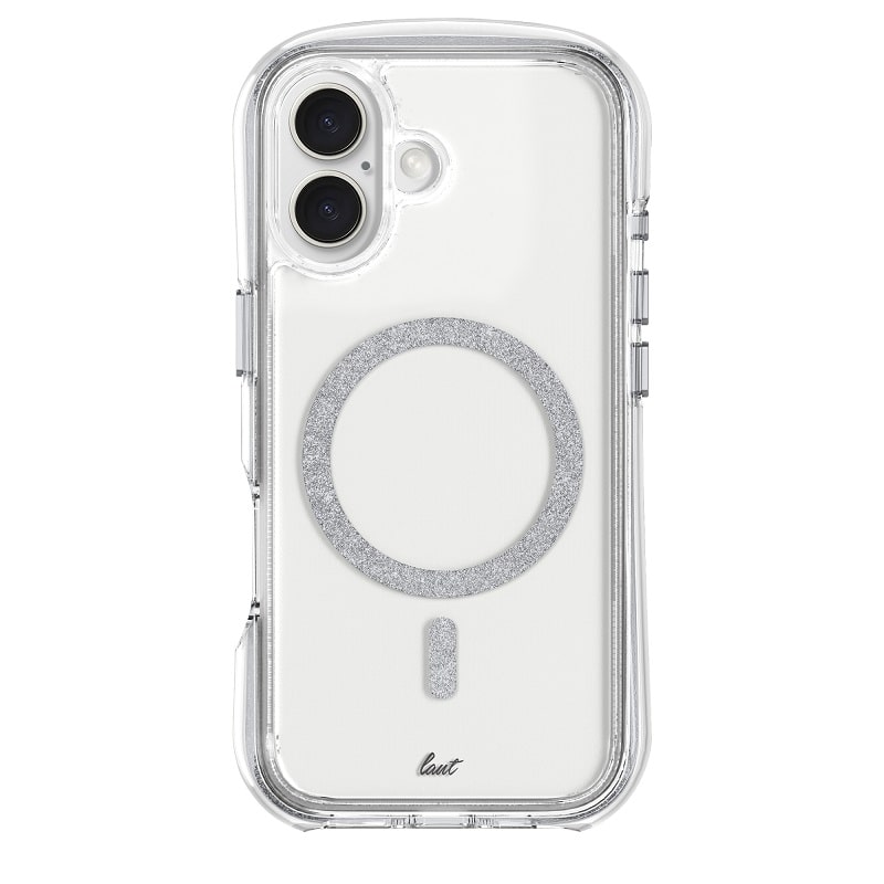 Чохол-накладка LAUT AERO SPARKLE with MagSafe for iPhone 16 Plus Crystal Silver (L_IP24C_AS_SL)