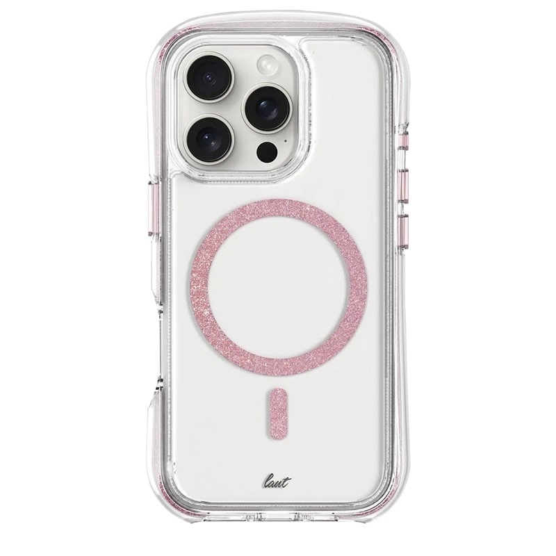 Чехол-накладка LAUT AERO SPARKLE with MagSafe for iPhone 16 Pro Max Crystal-pink (L_IP24D_AS_P)