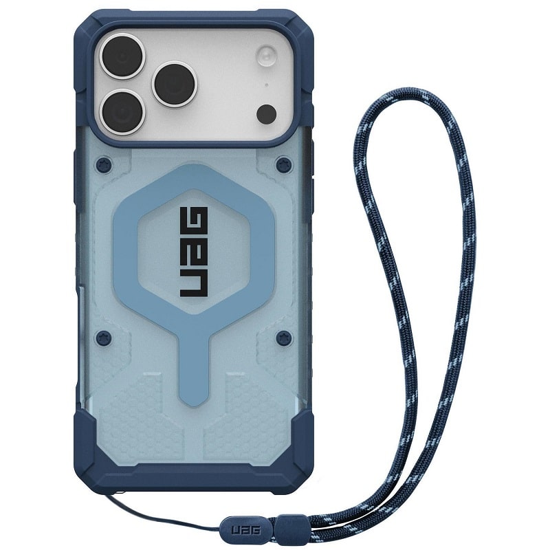 Чохол+ремінець UAG для iPhone 17 Pro Max Pathfinder Clear MagSafe Bundle Blues Lanyard (1145521BV03)