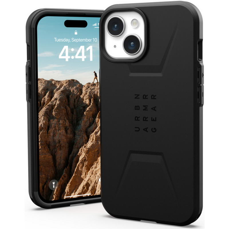 Чохол UAG для Apple iPhone 15 Civilian Magsafe, Black (114287114040) - фото 3