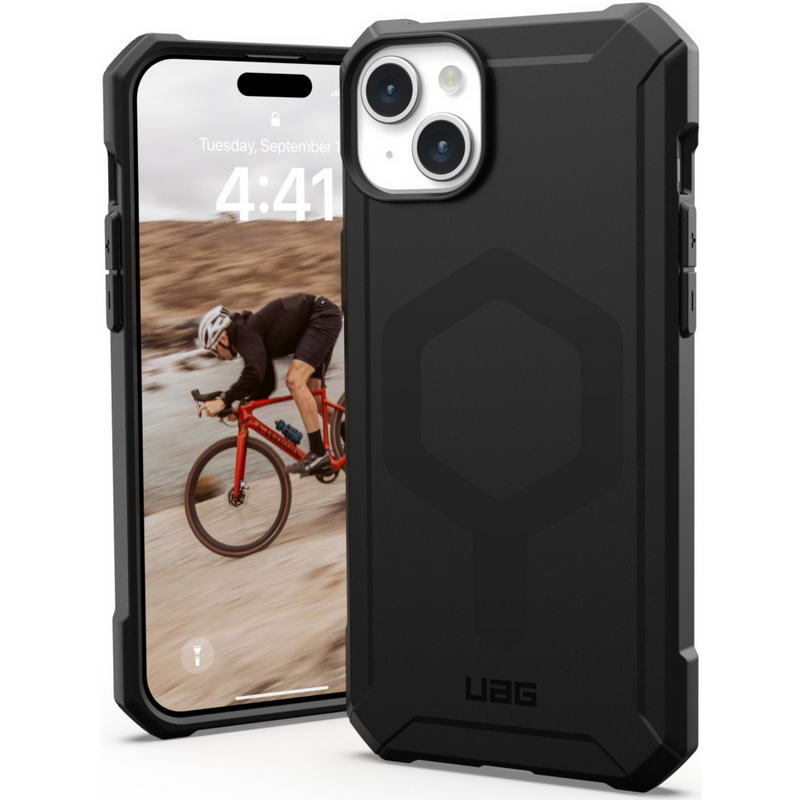Чохол UAG для Apple iPhone 15 Plus Essential Armor Magsafe, Black (114307114040) - фото 3 Чохол UAG для Apple iPhone 15 Plus Essential Armor Magsafe, Black (114307114040) - фото 3