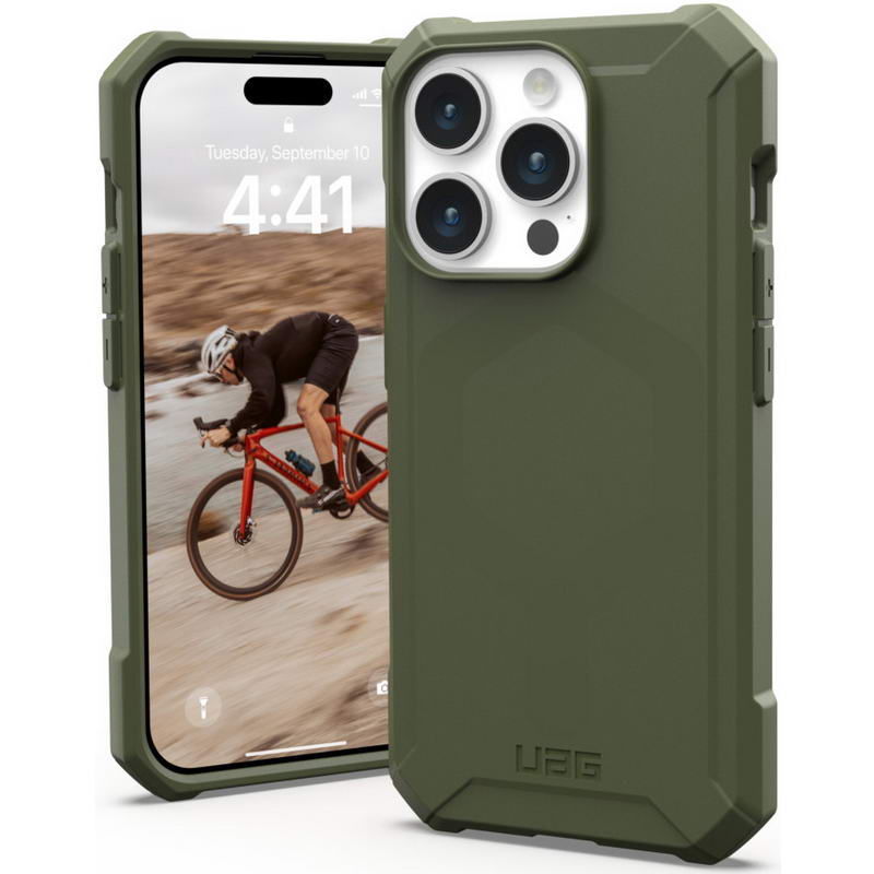 Чохол UAG для Apple iPhone 15 Pro Essential Armor Magsafe, Olive Drab (114276117272) - фото 4 Чохол UAG для Apple iPhone 15 Pro Essential Armor Magsafe, Olive Drab (114276117272) - фото 4
