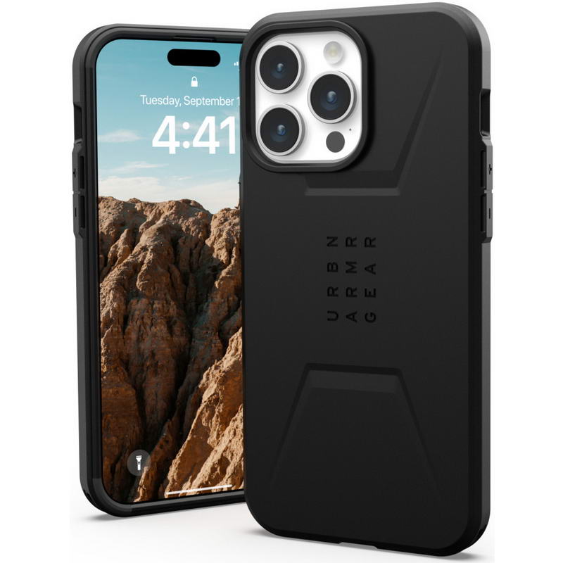 Чохол UAG для Apple iPhone 15 Pro Max Civilian Magsafe, Black (114295114040) - фото 3